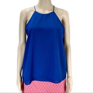 Paper Crane medium sleeveless blue blouse (#25)